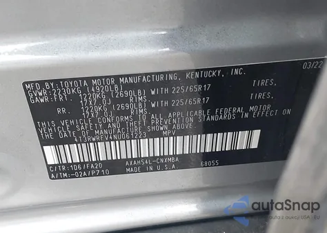 2022 Toyota Rav4 Hybrid Xle from USA, damaged, VIN 4T3RWRFV4NU061223